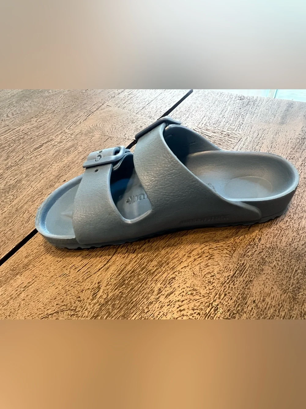 Birkenstock Arizona EVA Kids Blue Two-Strap Buckle Slide Sandals EU 27 US 9